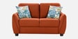 Virginia Chenille Fabric 2 Seater Sofa In Orange Colour