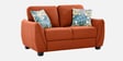 Virginia Chenille Fabric 2 Seater Sofa In Orange Colour