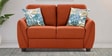 Virginia Chenille Fabric 2 Seater Sofa In Orange Colour