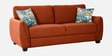 Virginia Chenille Fabric 3 Seater Sofa In Orange Colour