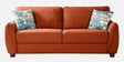 Virginia Chenille Fabric 3 Seater Sofa In Orange Colour