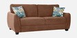 Virginia Vegan Leather 3 Seater Sofa In Bright Brown Colour Virginia Vegan Leather 3 Seater Sofa In Bright Brown Colour