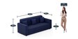 Viva Sofa Set (3+1+1) Seater in Blue Colour