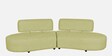 Vixen Velvet 3 Seater Sofa in Milk White Colour