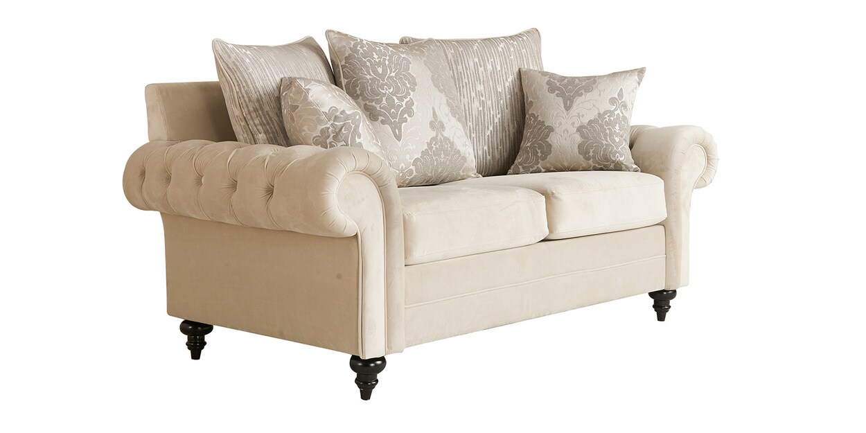 Buy Vienna 2 seater Sofa in Ivory Colour by Urban Living Online