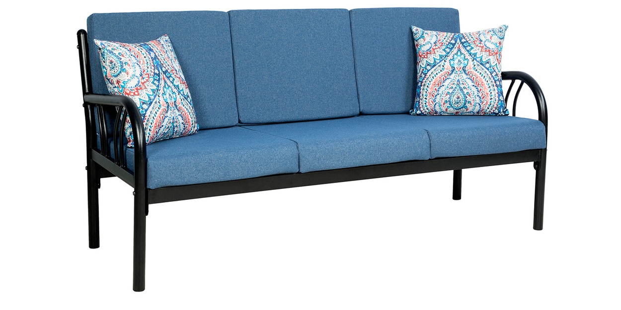 Buy Vienna Metallic Sofa Set 3 1 1 with Blue 