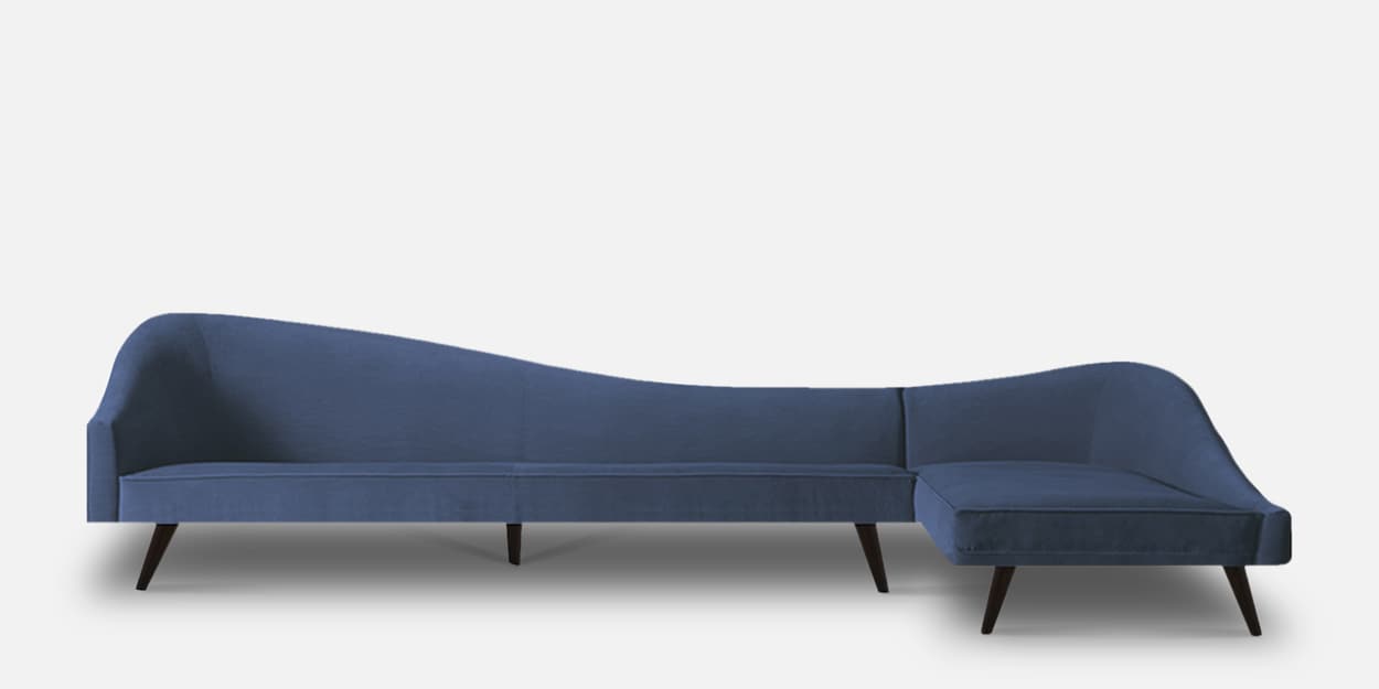 Buy Vivacious Fabric LHS Sectional Sofa in Blue Colour at 51 OFF by Dreamzz Furniture Pepperfry