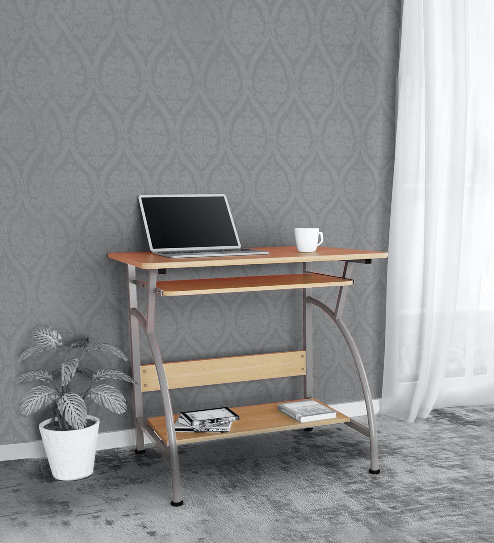 Vibe Computer Table in Beech Colour Vibe Computer Table in Beech Colour