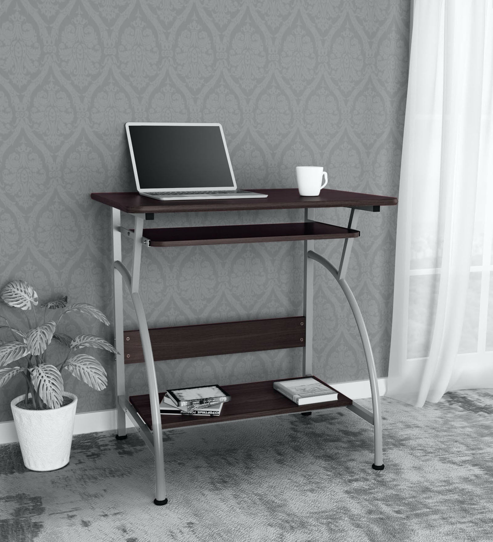 Vibe Computer Table in Walnut Finish