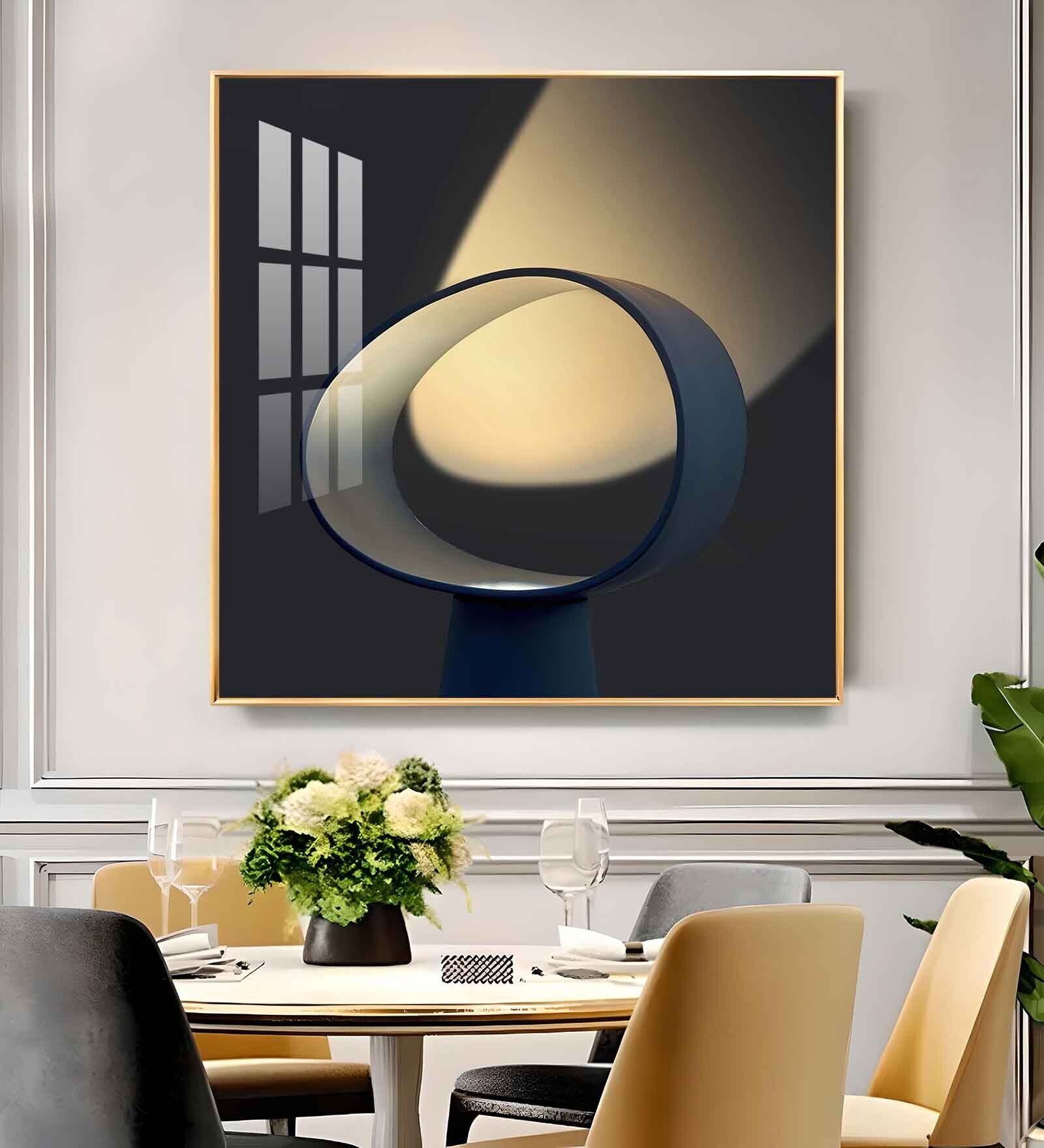 Vibrant Abstraction Glass Finish Square Wall Art