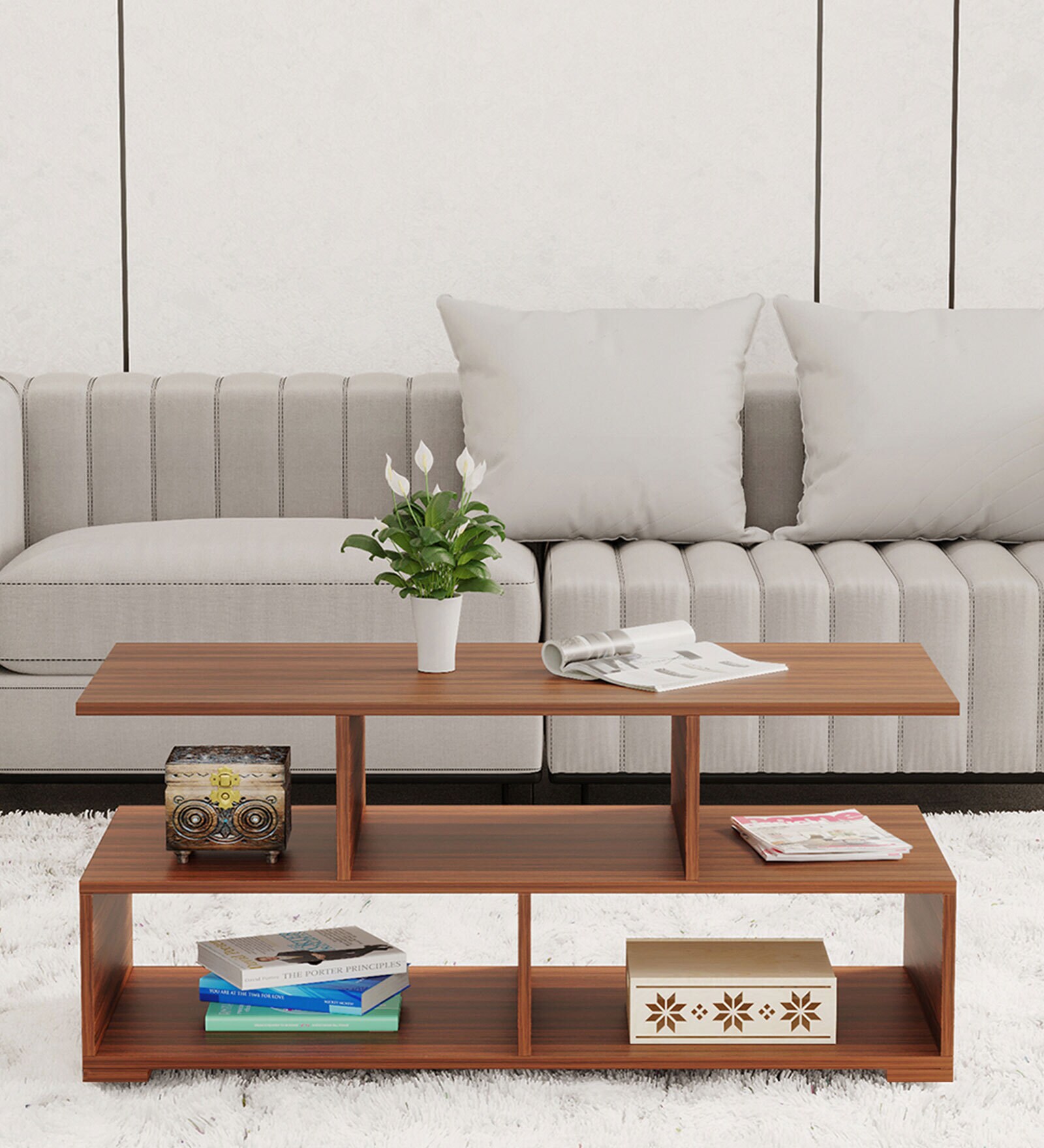 Buy Victor Coffee Table in Walnut Finish at 25 OFF by bluewud Pepperfry