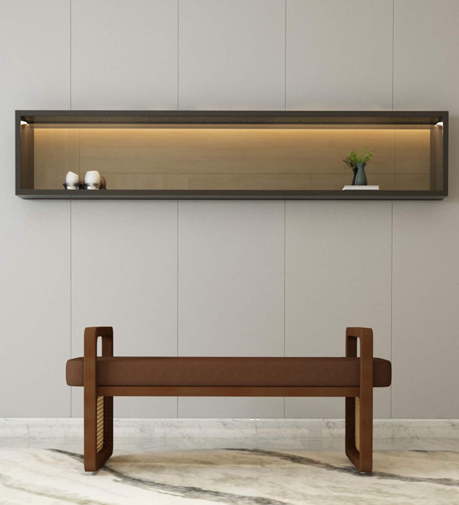 Victor Fabric Recaimer With Teakwood Base In Brown color