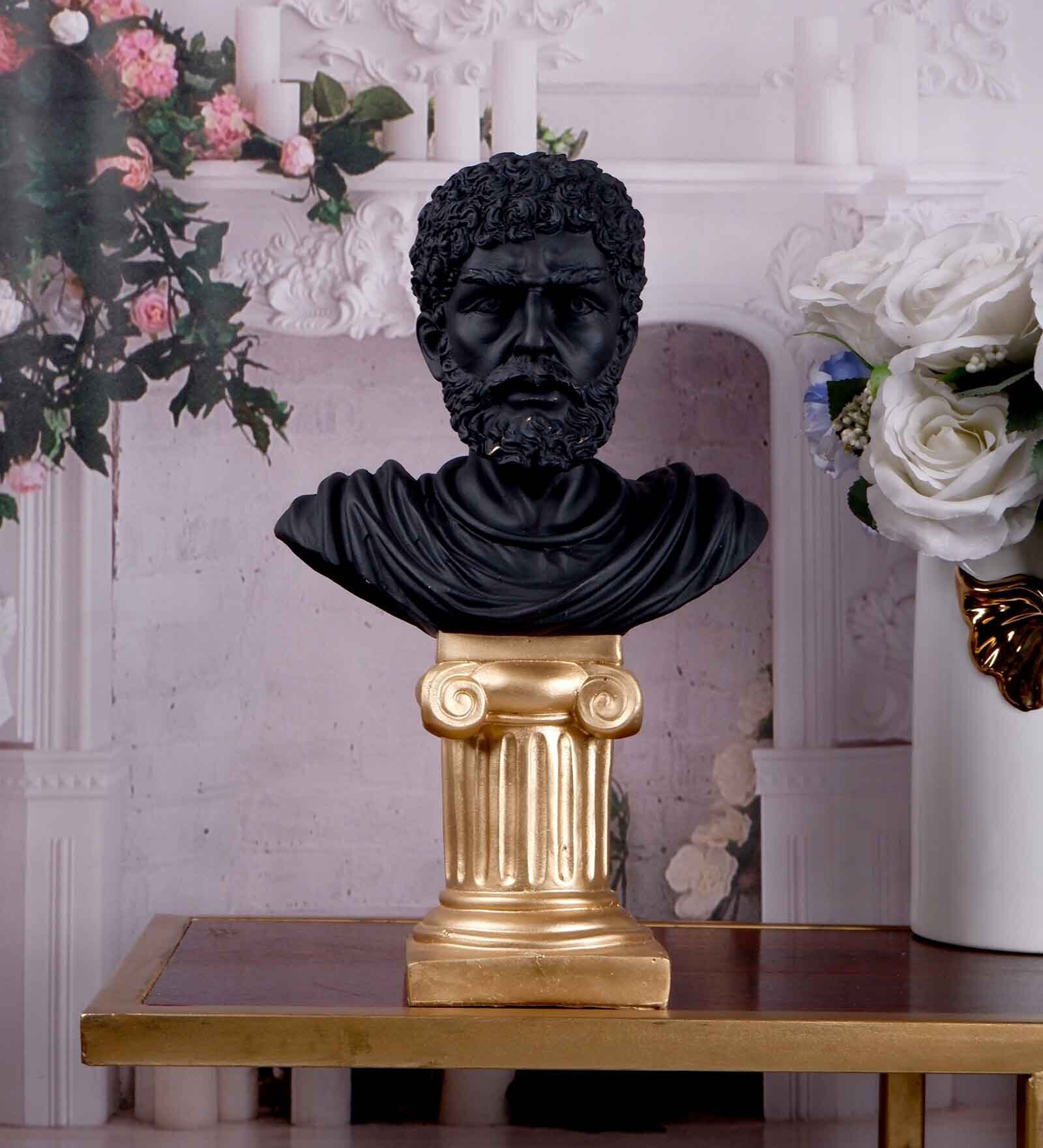 Victorian Black Polyresin Showpiece