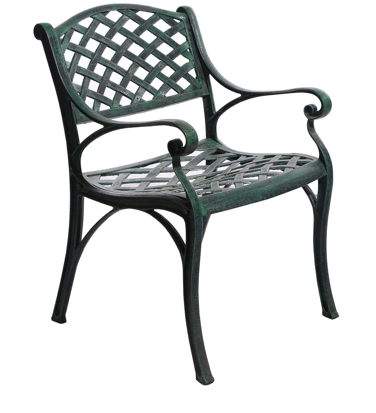 Victorian Style Antique Chair in Green Colour