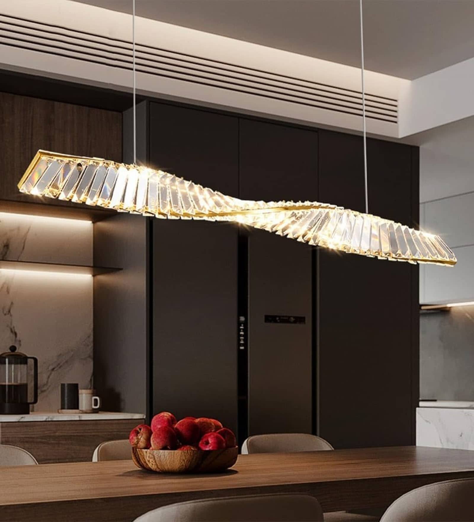 Vienna Cascade Crystal LED Pendant Chandelier with Tri-Color Smart Control