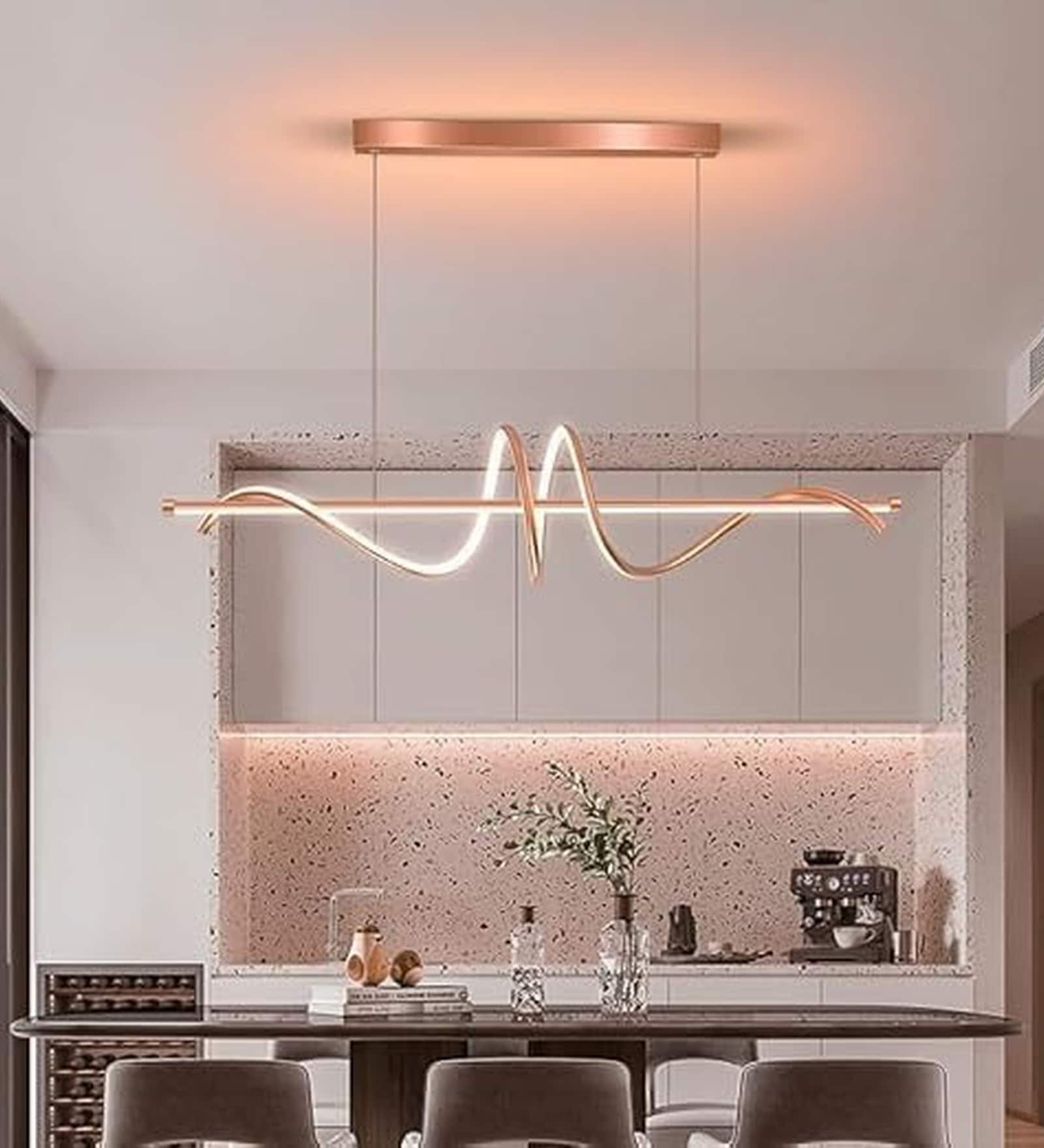 Vienna Wave Rose Gold 3C LED Pendant Light