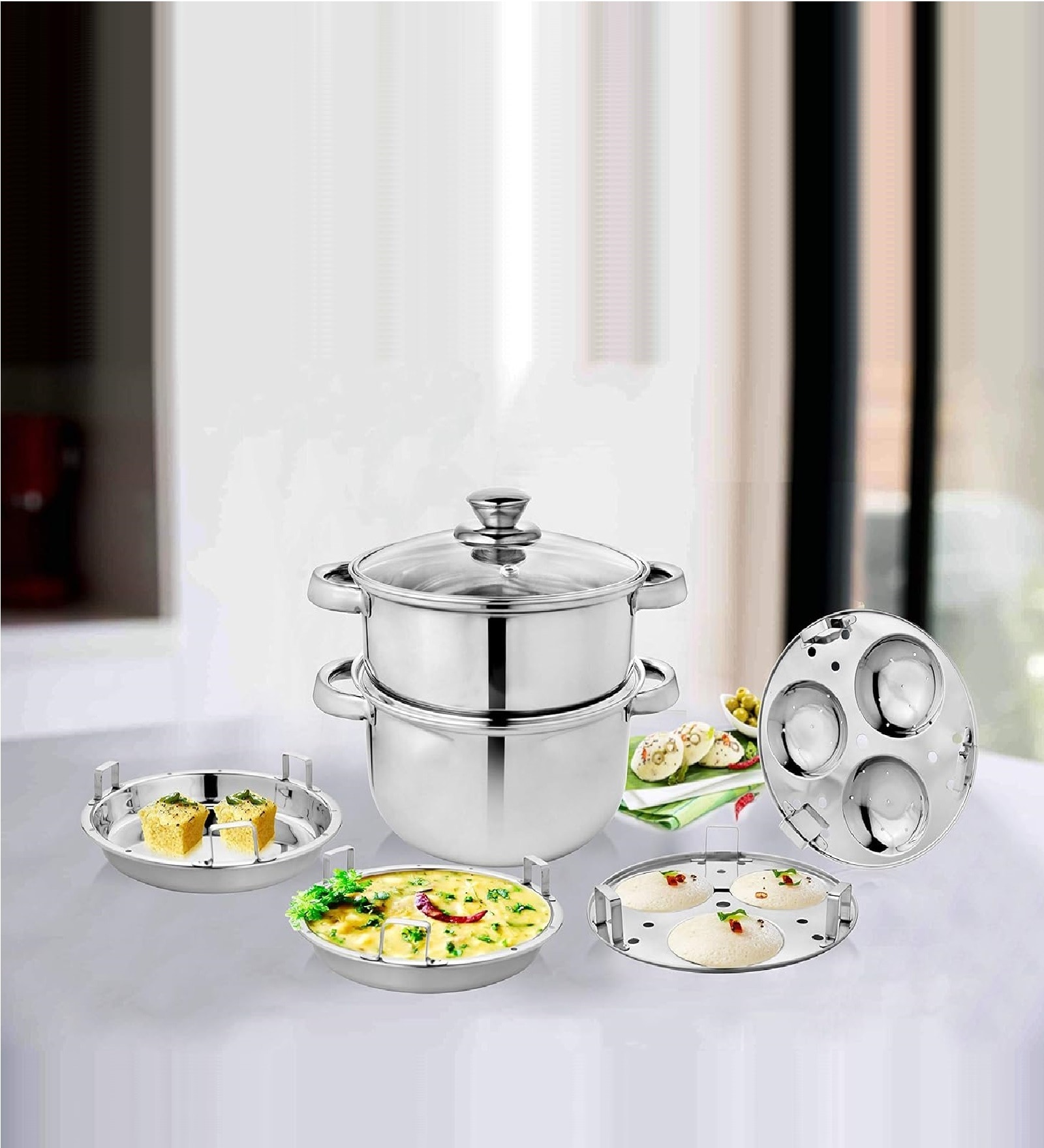 Vina 4.5 Ltr Stainless Steel 2 Tier Dia 20cm Idli Maker
