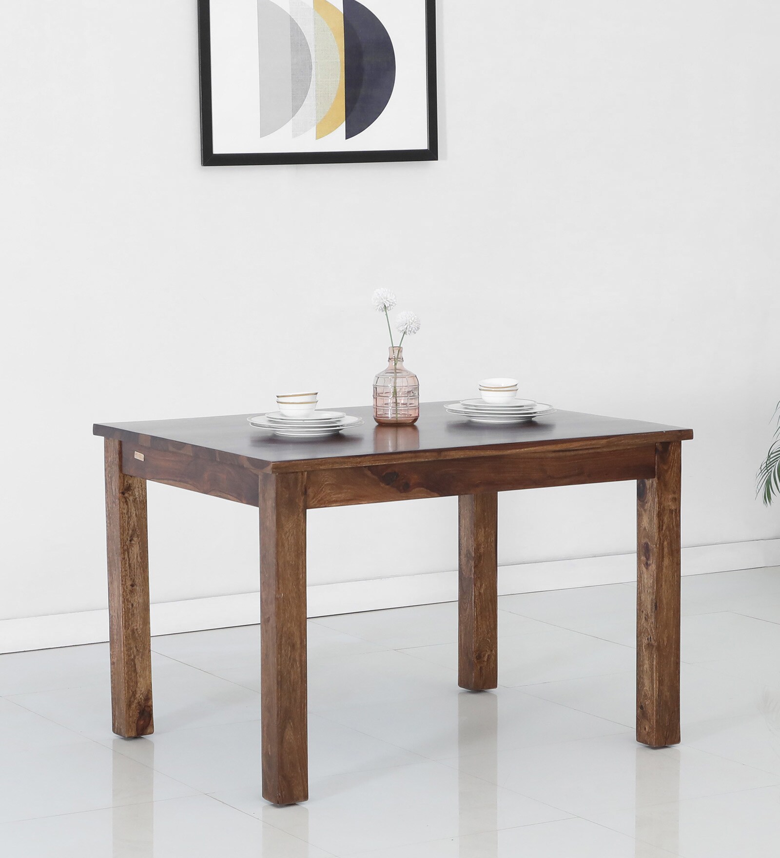 Buy Vinca Sheesham Wood 4 Seater Dining Table in Scratch Resistant ...