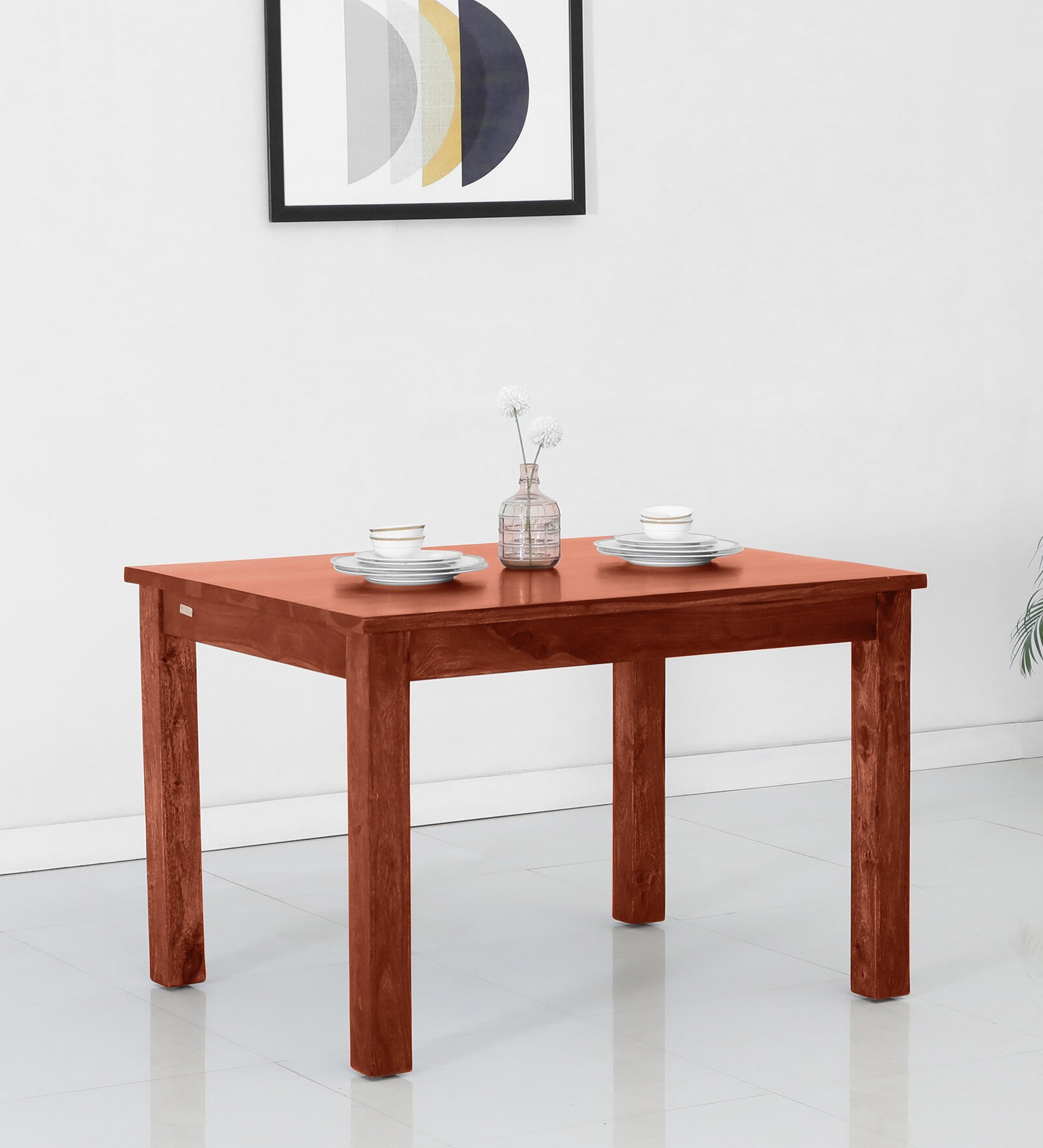 Buy Vinca Sheesham Wood 4 Seater Dining Table in Scratch Resistant ...