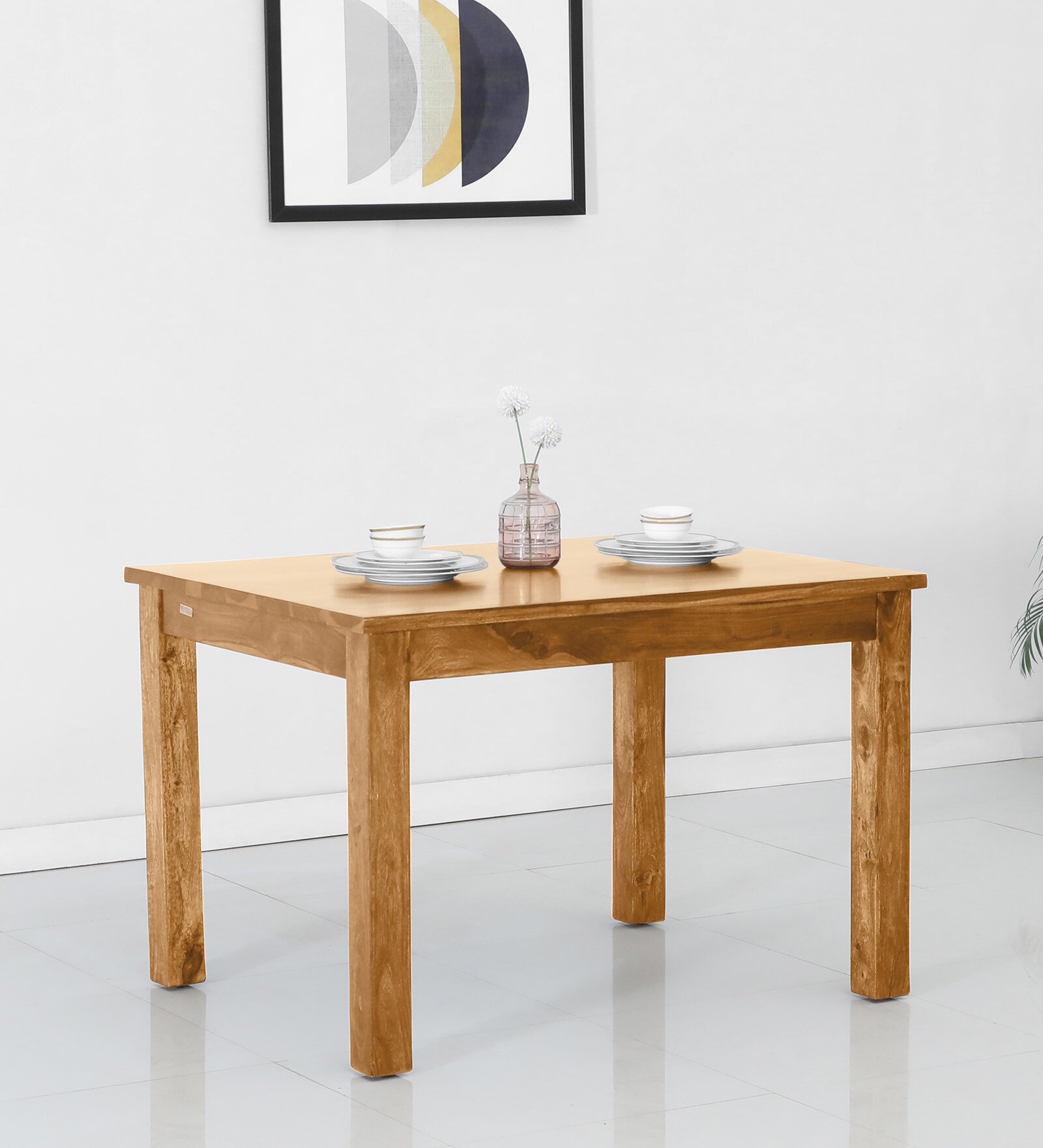 Buy Vinca Sheesham Wood 4 Seater Dining Table in Scratch Resistant ...