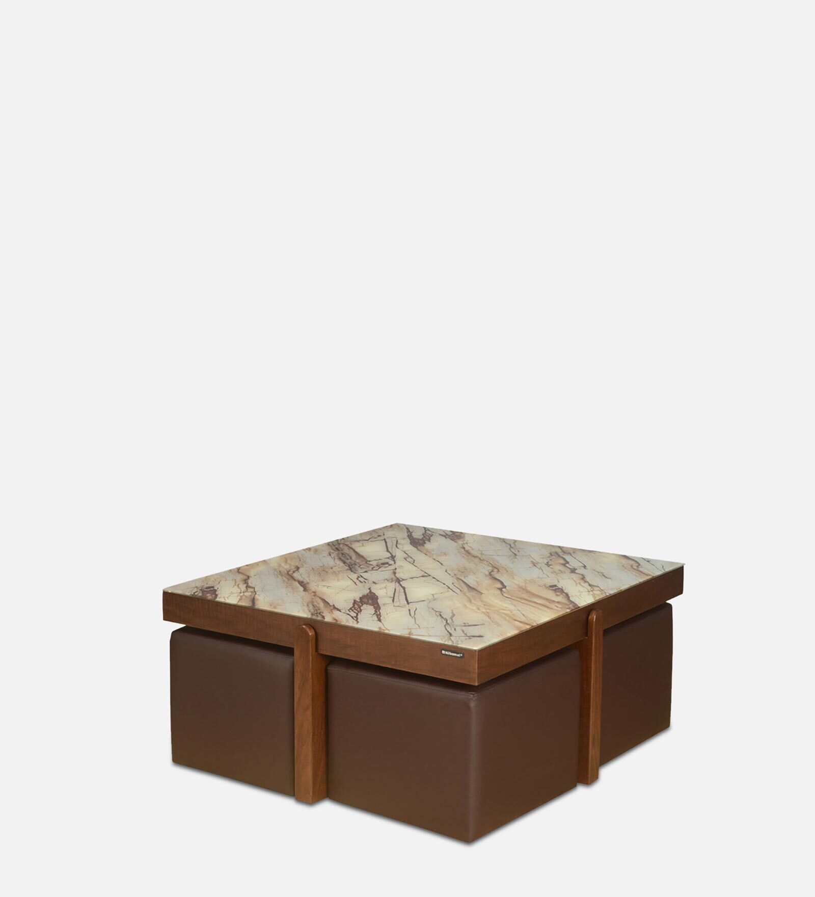 Vincent Nesting Coffee Table Set in Light Walnut Finish