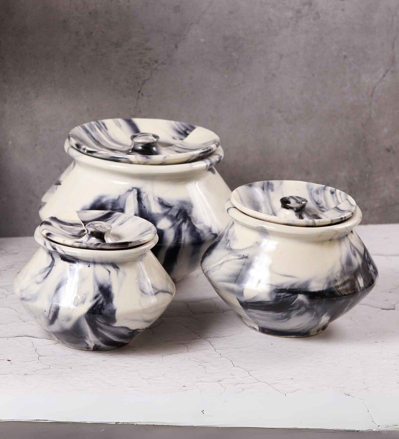 Vintage Chronical of Italy (Set of 3) Ceramic Serving Handi