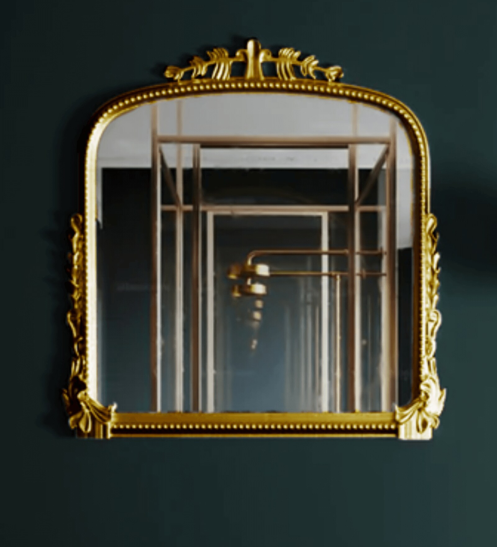 29 Inch Gold Vintage Primrose Small Mirror