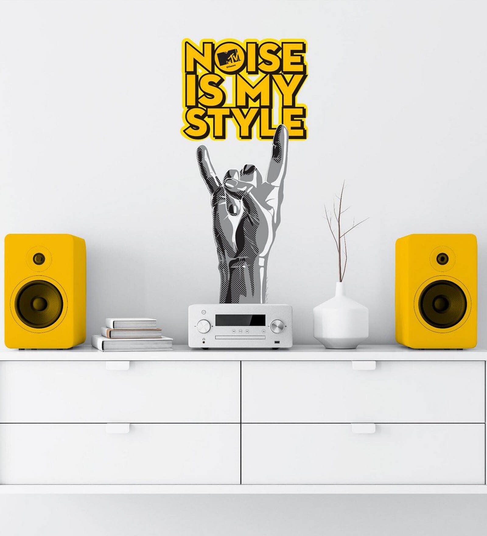 Vinyl Blue And Beige Paisleys Wall Sticker