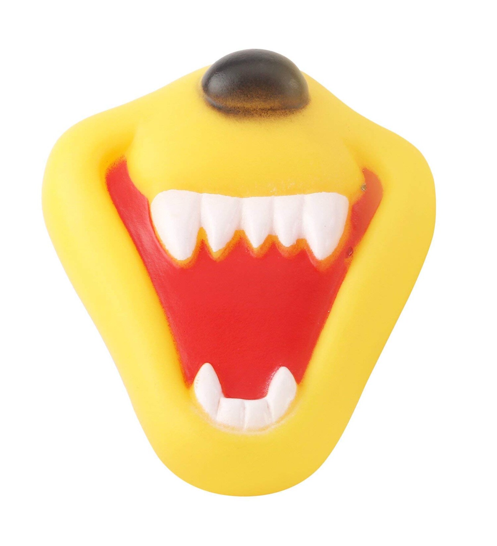 Smile Squeaky Yellow & Red Vinyl Chew Pet Toy Smile Squeaky Yellow & Red Vinyl Chew Pet Toy