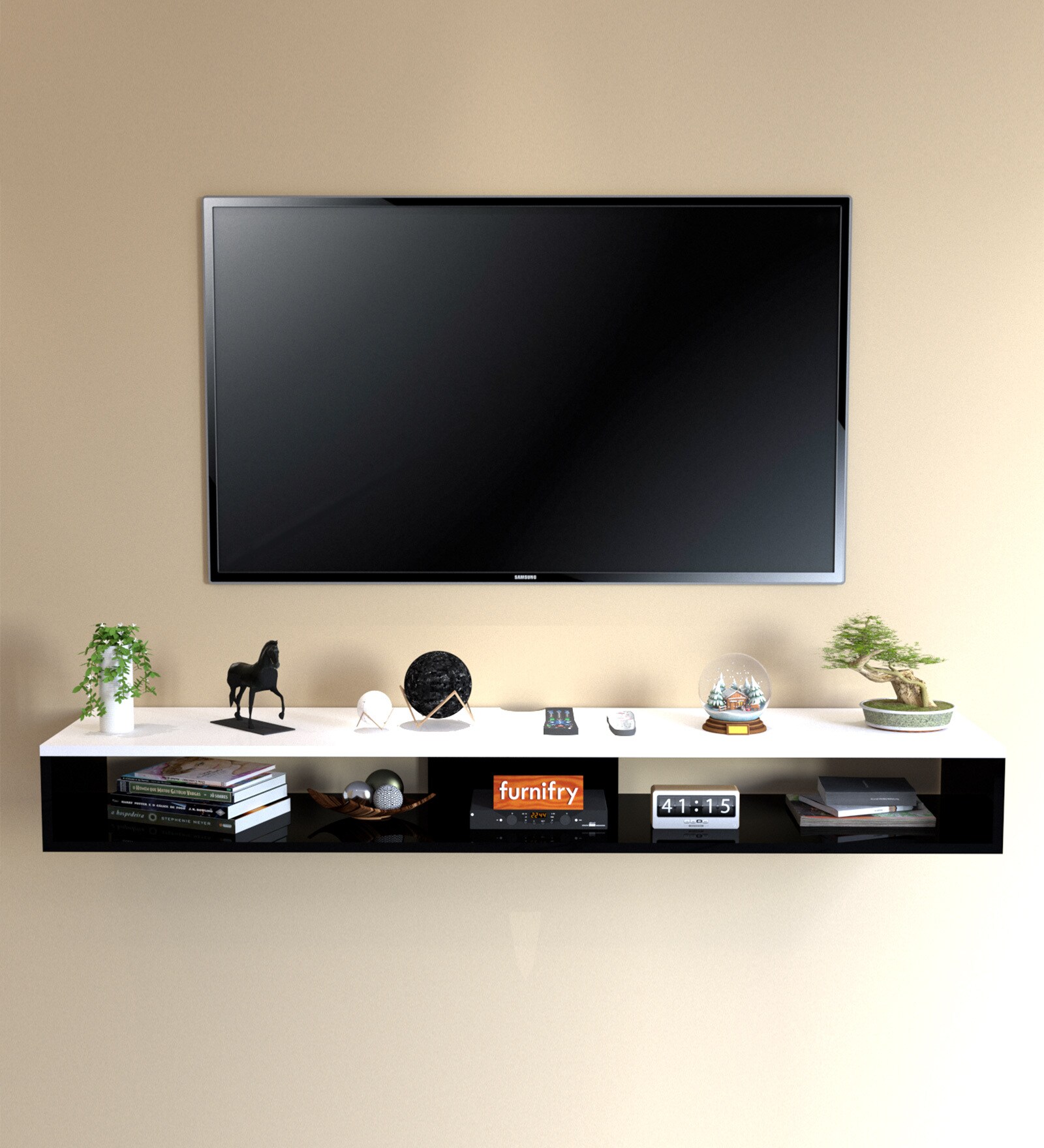 Buy Vision TV Unit in Black & White Finish for TVs up to 55\ at 100