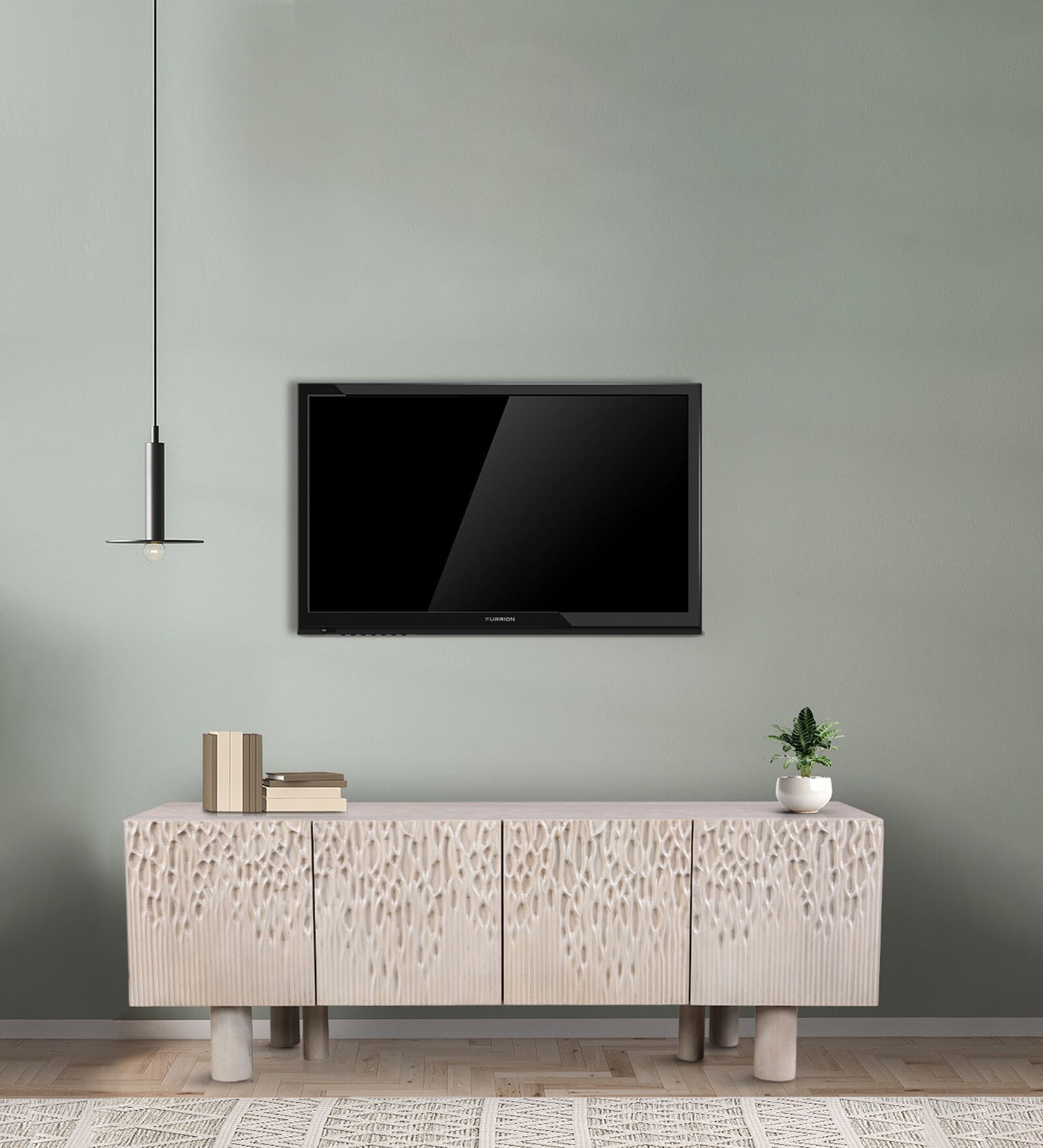 Vivienne Solid Wood Tv Unit In Light Birch Colour