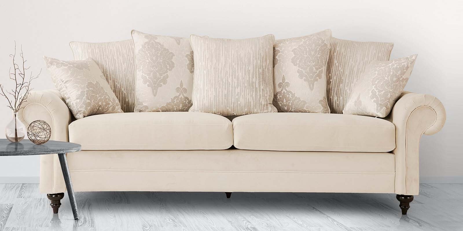 Buy Vienna 3 seater Sofa in Ivory Colour at 30 OFF by Urban Living