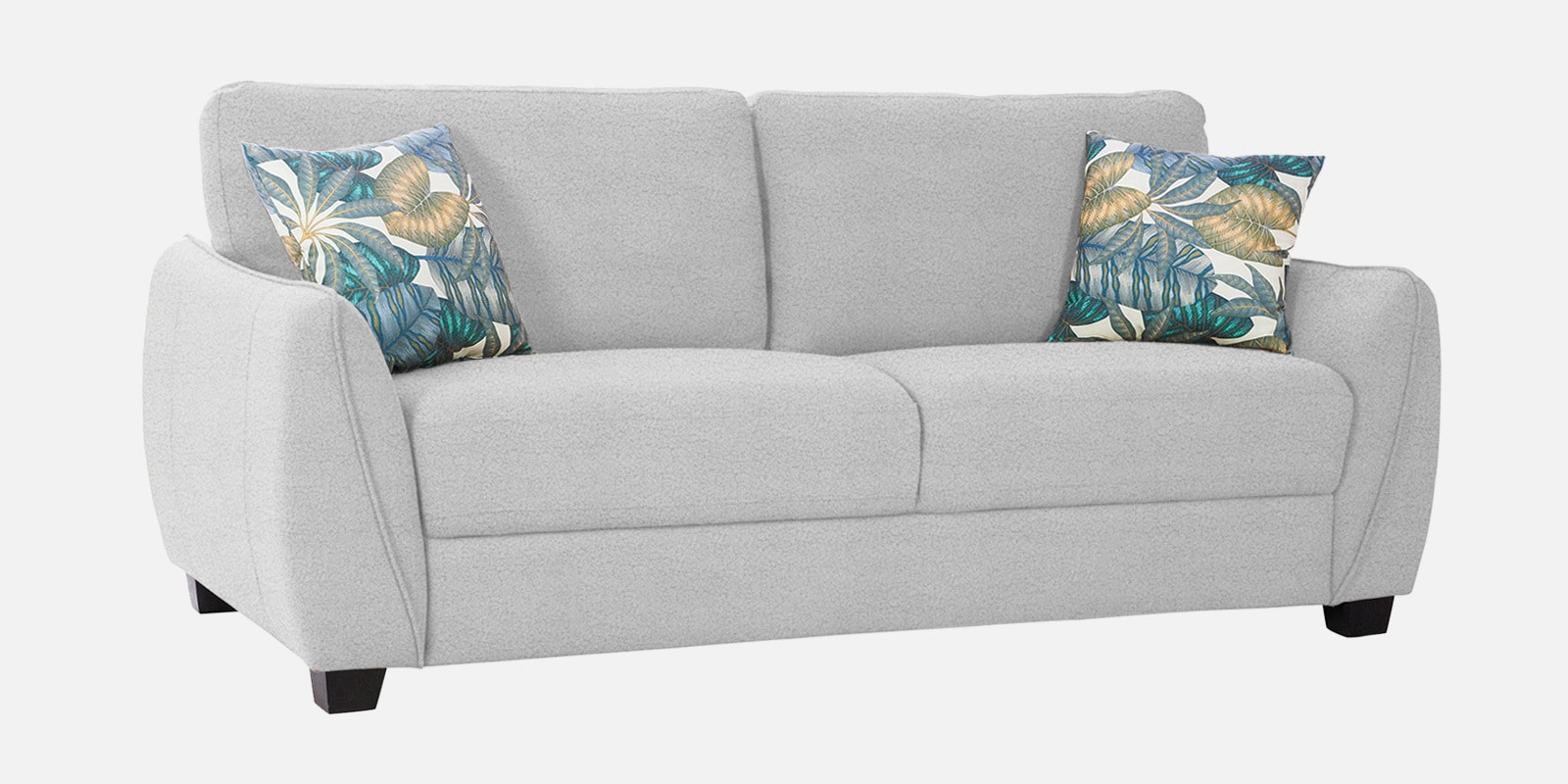 Virginia Boucle Fabric 3 Seater Sofa In White Colour