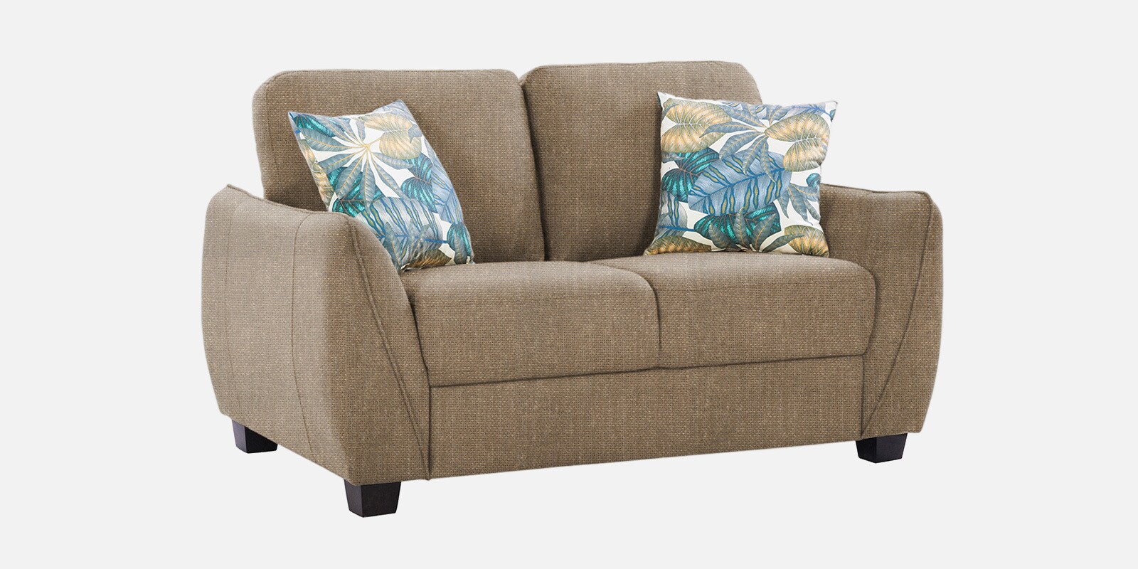 Virginia Chenille Fabric 2 Seater Sofa In Sandy Brown Colour Virginia Chenille Fabric 2 Seater Sofa In Sandy Brown Colour