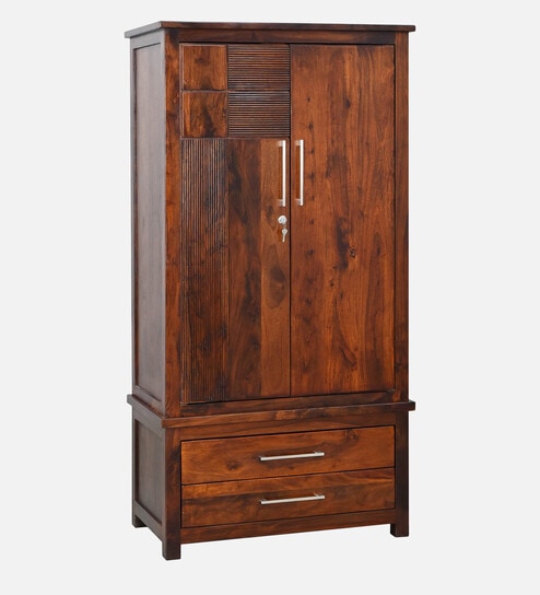 Mourya 2 Door Wardrobe In Brown Color