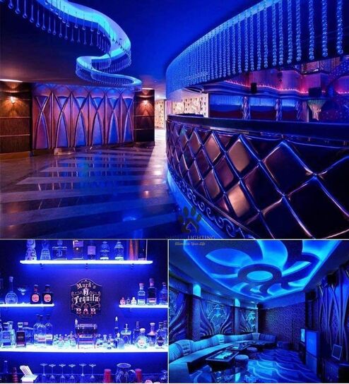 Vibrant 5 Meters 300K Blue Colour LED Strip Light with DC 12V Adapter & Remote