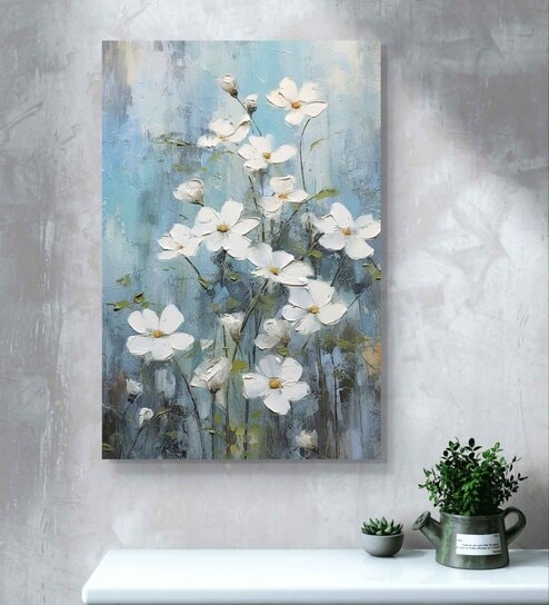 Vibrant Lilies 16inx20in Gallery Wrap Canvas Painting for Living Room
