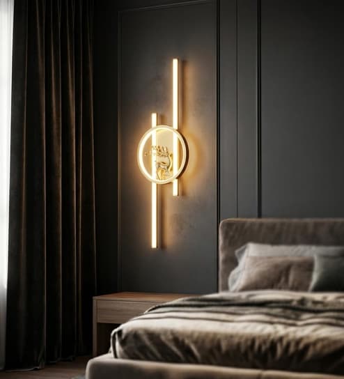 Vienna Halo Art Deco Linear Wall Light 3C LED Sconce