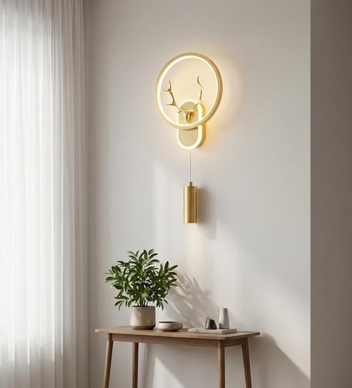 Vienna Halo Gold 3C LED Wall Sconce with Pendant Accent