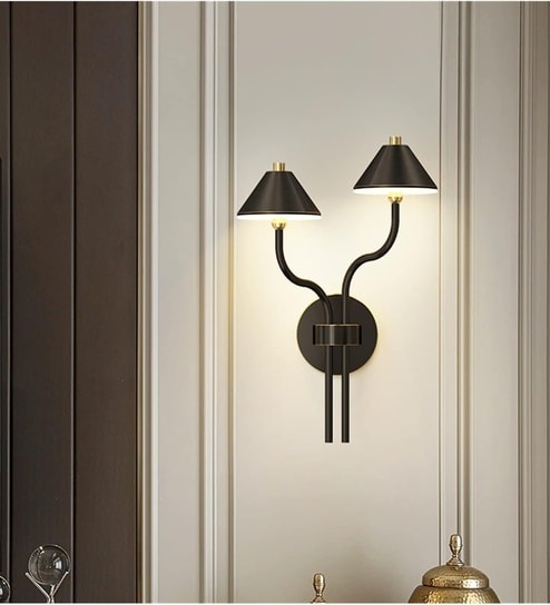 Vienna Noir Dual Arc 3C LED Wallchiere Sconce