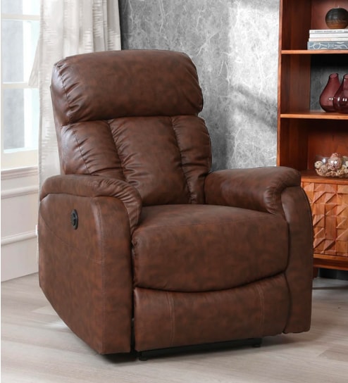 Vintter Boucle Fabric 1 Seater Motorized Recliner