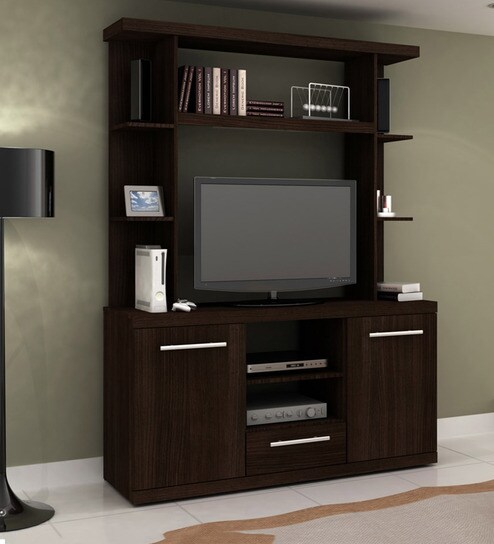 Violeta Wall Tv Unit In Brown Colour By Evok