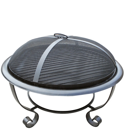 Buy Virgin Craft Outdoor Iron Fire Pit In Black Paint With 750 Mm