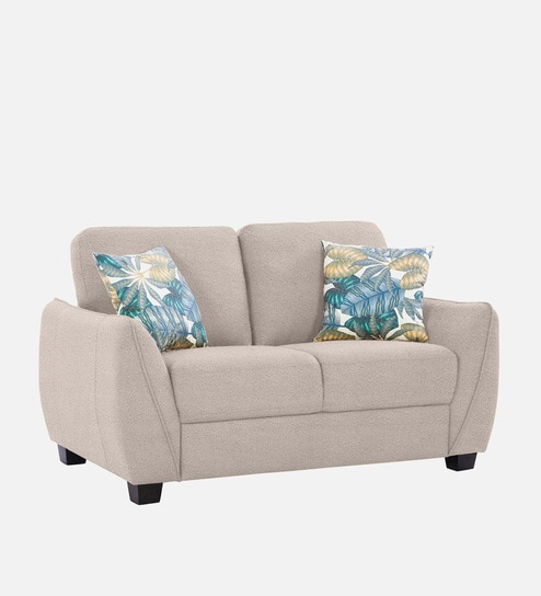 Virginia Boucle Fabric 2 Seater Sofa In Grey Colour