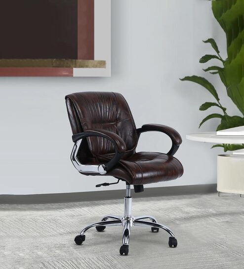 Vj interior leatherette office best sale arm chair