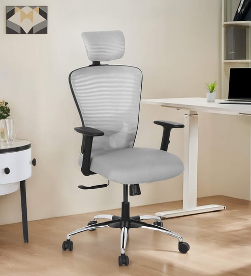 Vision High Back Office Chair In Grey Color