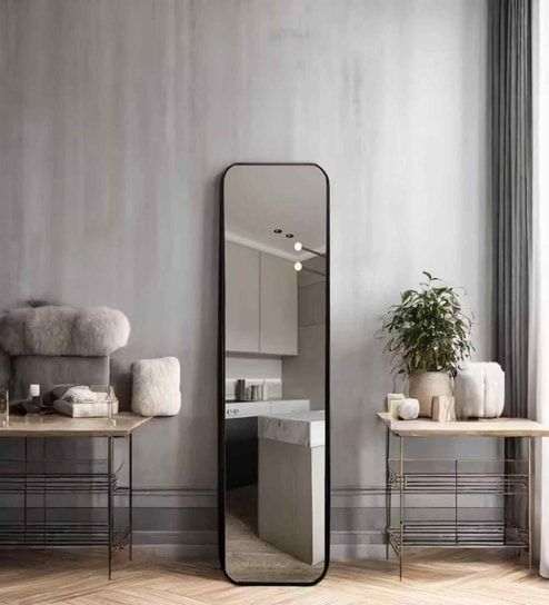 Vista Frame Black Floor Mirror (150 x 40 CM)