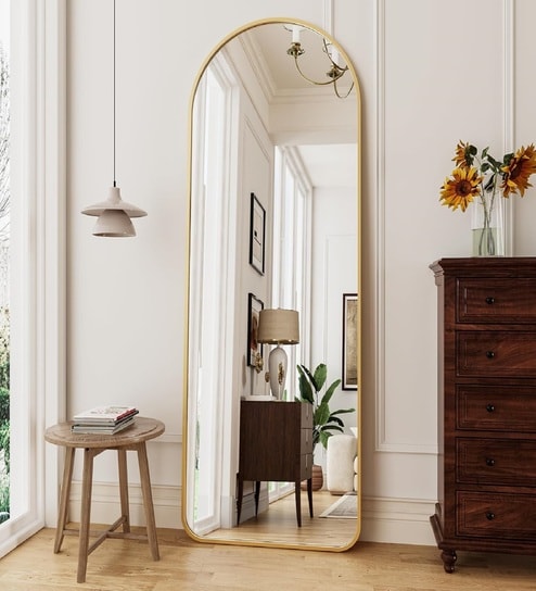 Vista Frame Floor Mirror Gold Arched (160 x 50) CM