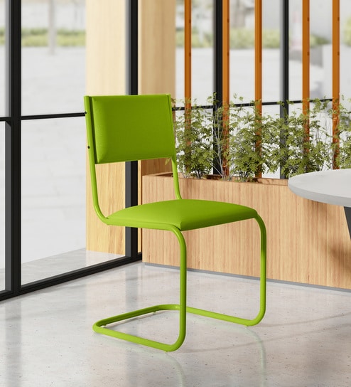 Vivid Leatherette Cantilever Ergonomic Chair in Green Colour