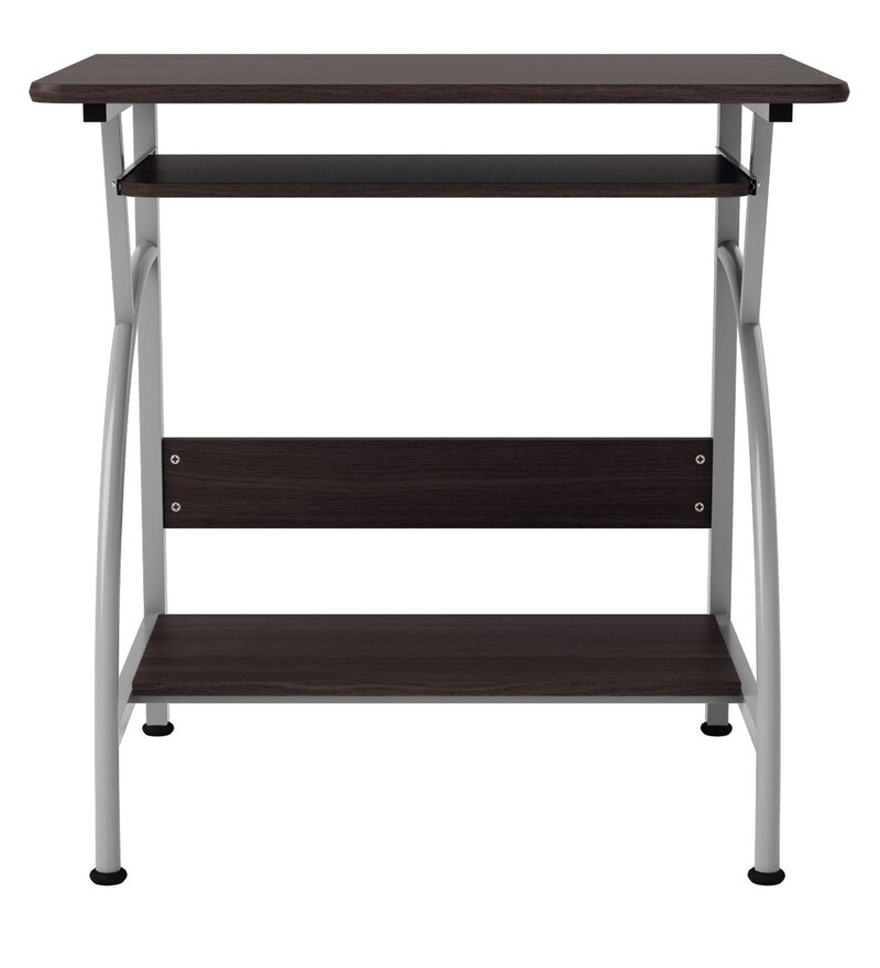 Buy Vibe Computer Table in Walnut Finish by Nilkamal Online Computer